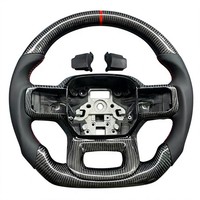 Volant sport en fibre de carbone forgée en forme de D pour Ford F-150 Raptor 2021-2023, pack de 37 pièces pour amélioration intérieure
