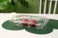 Boîte à salade jetable transparente en plastique pour fruits et légumes, emballage alimentaire en plastique, contenants alimentaires en plastique
