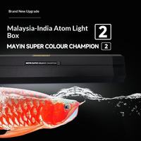 MAYIN Boîte à lumière atomique à spectre complet LED, mode jour/nuit, pour aquarium et plantes aquatiques, avec 2 ensembles de lampes 2700k 6700k 13000k