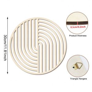 Décoration murale géométrique contemporaine en bois, style bohème neutre, pièce maîtresse pour la rénovation de maisons et appartements neufs - Product Image 2