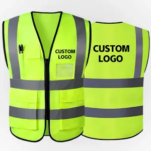 Bonne qualité bas prix gilet de sécurité haute visibilité gilet réfléchissant vente directe d'usine gilet de sécurité impression gratuite personnalisable