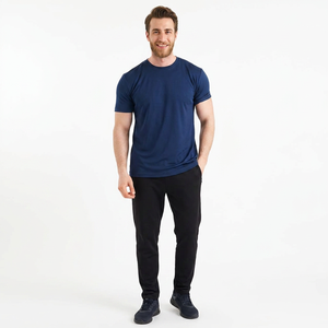 Camisetas de Hombre de Cuello Redondo, Ajustadas, Personalizadas, de Buena Calidad, Mezcla de Spandex/Algodón, Manga Corta, Transpirables, Casuales - Product Image 1