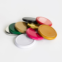 Capuchon en métal multicolore personnalisé de 82 mm, blanc doré, pour bocal en verre