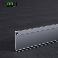 Plinthe décorative moderne en aluminium à LED, éclairage d'ambiance dimmable pour résidence de luxe, hôtel