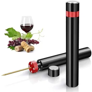 2021 Pompa Udara Genggam Pembuka Botol Anggur Pin Portabel Aman Penghilang Gabus Tekanan Udara Kotrek Aksesoris Peralatan Dapur Bar