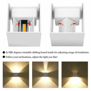 Modern LED 6W Wall Lamp up Down <strong>Sconce</strong> Lighting Black White 85-265v Wall <strong>Lights</strong> for Home Hotel Office Balcony - Product Image 2