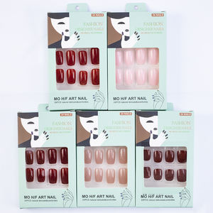 Ongles à Presser Couleur Unie en Gros, Haute Qualité, 24 Pièces, Faux Ongles Adhésifs <span class=keywords><strong>Pas</strong></span> Chers pour Salon de Manucure - Product Image 1