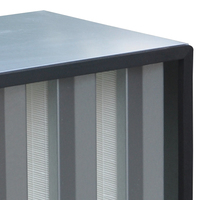 Filter Udara HEPA V Bank Baru dengan Lipatan Dalam, Kapasitas Penahan Debu Tinggi, Volume Udara Besar, Filter Ventilasi Industri