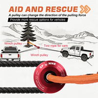 Nouveau Style ARCTICSUN anneau de récupération en alliage d'aluminium rouge portant manille souple treuil synthétique corde de remorquage 200000lbs pour tout-terrain