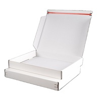 Bande ondulée auto-adhésive avec Logo personnalisé, boîte en papier d'expédition avec fermeture éclair, petit Kraft recyclé, expédition blanche