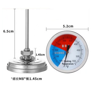Thermomètres analogiques de four bimétal en acier inoxydable de 2 pouces pour barbecue - Product Image 6