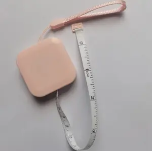 Mini cinta métrica suave de onda de bolsillo corporal con logotipo personalizado Nuevo tipo de cinta métrica cuadrada