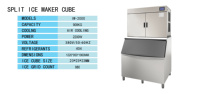 Machine à glaçons en cubes commerciale personnalisable 908 kg/24h pour bars et restaurants