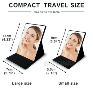 Tùy chỉnh lớn kim loại Pocket gương cho trang điểm mini hình vuông thép không gỉ có thể gập lại mỹ phẩm gương với ghi nhãn Logo - Product Image 5