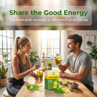 Qbioflex OEM/ODM Yerba Mate pour la perte de poids avec Inuline, L-Théanine, sans sucre, poudre de Yerba Mate saveur citron