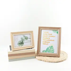 크리 에이 티브 A4 Diy 종이 절단 나무 액자 양면 유리 꽃 테이블 사진 프레임 장식