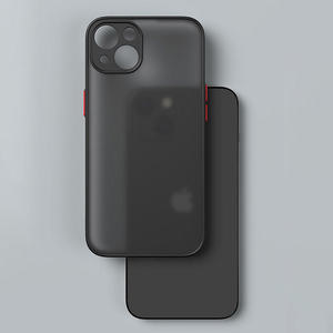 Custodia per telefono antiurto in PC+TPU bicolore traslucida nera opaca per modelli 11-16 e SE - Product Image 3