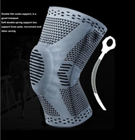 Genouillère de protection sportive Aofit personnalisée en usine, tricotée en 3D, antidérapante, avec rembourrage en silicone souple