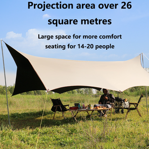 Large Space Outdoor Camping UV Resistant Waterproof Octagonal <b>Tarp</b> Tent for 5+ Person Fly Sunshade Awning - Product Image 3