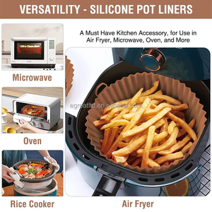 Personnalisation en usine, plusieurs tailles, 6 pièces, tapis en silicone pour friteuse à air, réutilisables, antiadhésifs - Product Image 4