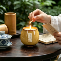 Eiskristall-Transmutationsglasur Keramikgefäß Duftende Handgefertigte Sojawachs Blumen-Aromatherapie Brenndauer 20-40 Stunden Schlafzimmer-Dekoration