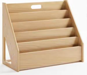 Giá sách gỗ tự nhiên nhiều tầng di động cho trẻ em, kệ đựng sách tranh mẫu giáo, dành cho phòng trẻ em - Product Image 6