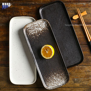 จานเซรามิกญี่ปุ่น จานแบนสำหรับทำซูชิ จานอาหารสำหรับร้านอาหาร ภาชนะบนโต๊ะอาหาร จานขนมสำหรับใช้ในบ้าน จานสี่เหลี่ยม - Product Image 5