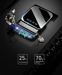 แบตสำรอง ZJI Mini ความจุ 10000mAh ช่องเสียบ USB 2 ช่อง พกพาสะดวก ชาร์จเร็ว รองรับ Micro USB และ Type C พร้อมหน้าจอแสดงผลดิจิตอล ไฟฉาย LED  OEM - Product Image 3