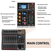 Contrôleur DJ Table de mixage audio Carte de table de mixage professionnelle Consoles numériques Pc Interface Console Pro Equipment 8 canaux