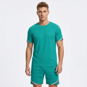 Custom <b>Men's</b> Summer Sportswear Set Breathable Casual Shorts & Printed <b>T</b>-<b>Shirts</b> <b>for</b> Outerwear - Product Image 1