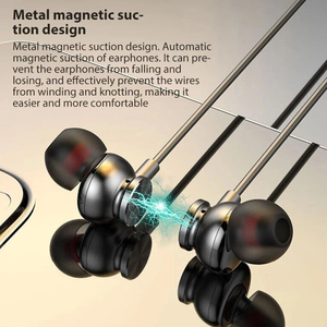 Earphone HM-070 Ultra Long-Life dengan Layar LED BT 5.4, Suara HiFi, <span class=keywords><strong>Headset</strong></span> Sport <span class=keywords><strong>Neckband</strong></span> dengan Chipset JL, Earbud Nirkabel - Product Image 3