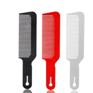 Peine de corte de pelo antiestático profesional personalizado, mango de plástico, peine de diente fino de peluquero para Estilismo de cabello