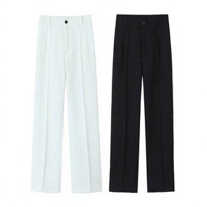Women's 2025 Spring/Summer Vintage Anti-static Digital Casual Trousers 100% <b>Polyester</b> Comfortable Versatile Regular Fit - Product Image 2