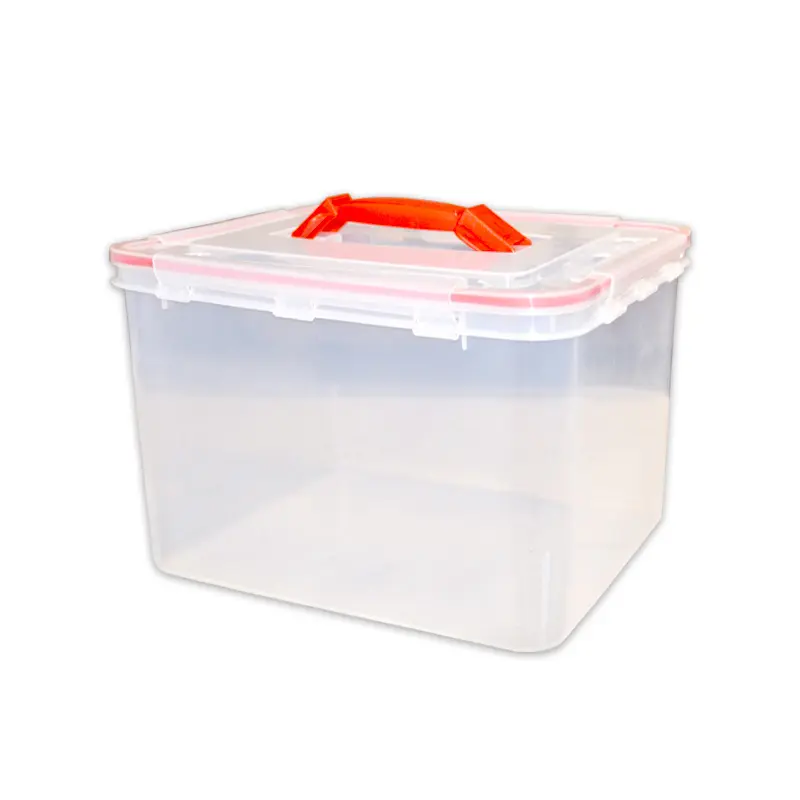 ODM אספקת שקוף פלסטיק תיבת אחסון נייד אטום תיבת אחסון במטבח, מזווה, סלון