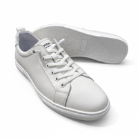 Baskets en cuir faites à la main pour hommes, confortables, décontractées, pour la marche lente, blanches, tendance 2025, toutes saisons