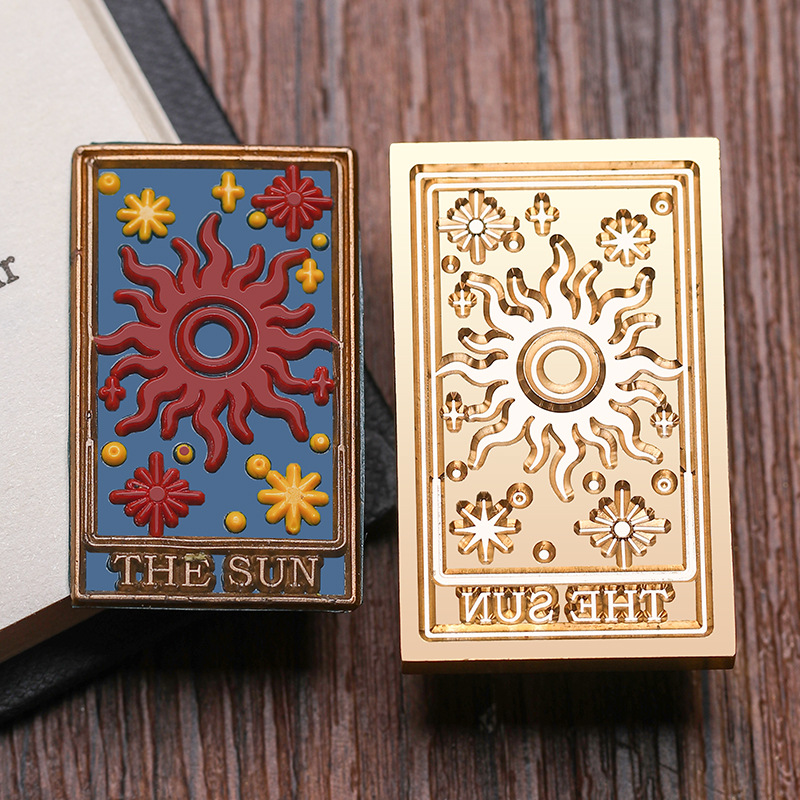 Soleil, grand rectangle, 4*2,5 cm
