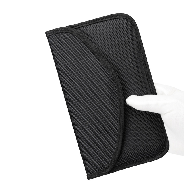 Factory RFID Keyfob Blocker Pouch Reusable NFC Faraday Cage Protector Anti-tracking Anti Radiation Protect Cellphone Faraday Bag