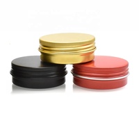 Farbiges Aluminium-Kosmetik glas 30g 60g 50g 80g 100g 50g 250g schwarze Aluminium-Blechdose für Seifen kerzen
