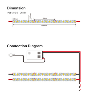 PSB121C-S High Density <b>LED</b> <b>Strip</b> SMD2835 120 <b>LEDs</b> DC 12V/24V Optional 9.6W CRI 90 5 CCT Options Linear <b>Warm</b> <b>White</b> Landscape - Product Image 5