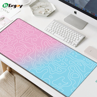 Grand Tapis de Souris Personnalisé avec Logo Imprimé, Tapis de Bureau de Jeu Antidérapant en Caoutchouc, Sous-Main Vierge pour Sublimation