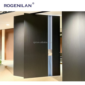 Rogenilan dış döküm alüminyum Pivot kapılar lüks giriş Villa Metal kapı ev giriş güvenlik ana kapı - Product Image 6