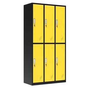 خزانة ملابس فولاذية متعددة الأبواب بتصميم عصري للمكاتب، متوفرة باللون الوردي، 4/6 أبواب، للتخزين، متوفرة بالجملة وبألوان مخصصة - Product Image 3