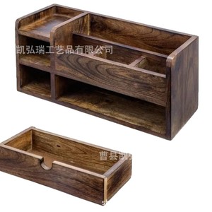 Modern minimalist wooden <b>storage</b> rack for home desktop, <b>dressing</b> <b>table</b>, and cosmetic organizer - Product Image 5