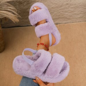 BSCI Smeta Sedex vendite calde della fabbrica Open Toe camera da letto da casa pantofole <span class=keywords><strong>con</strong></span> fascia elastica antiscivolo peluche da donna a casa scivola scarpe - Product Image 6