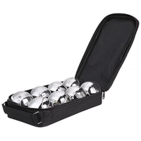 Ensemble de jeux d'été pour l'extérieur 8pcs 720g Bocce Ball et Boule Sac à main Paquet de boules de pétanque en acier inoxydable