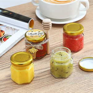 Bottiglietta in <span class=keywords><strong>Vetro</strong></span> per Miele da 45ml 75ml 100ml con Tappo, Contenitore per Bomboniere e Piccoli Regali - Product Image 3