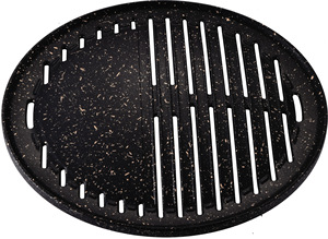 <span class=keywords><strong>Plaque</strong></span> de cuisson et de fondue coréenne antiadhésive en alliage d'aluminium MODI <span class=keywords><strong>pour</strong></span> restaurant, <span class=keywords><strong>barbecue</strong></span>, noir 295x330mm - Product Image 5
