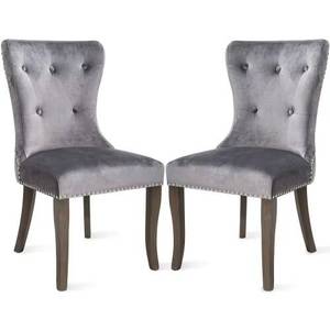 Nordic Luxury Restaurant Home Kitchen Sillas Upholstery Soft Fabric <b>Grey</b> <b>Velvet</b> High Back Dining <b>Chairs</b> - Product Image 1