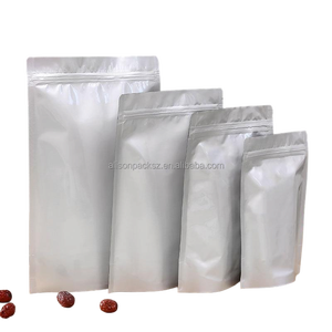 Trung quốc siêu nhà máy tùy chỉnh in Bạc nhôm lá doypack Zip khóa túi cấp thực phẩm đứng lên đóng gói nhôm dây kéo túi - Product Image 1
