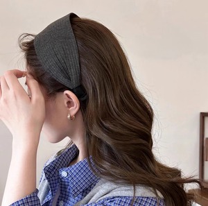 Celebrity with the same wide-brimmed knitted headband female cloud non-slip hairpin wash <b>face</b> headband headband headdress - Product Image 3